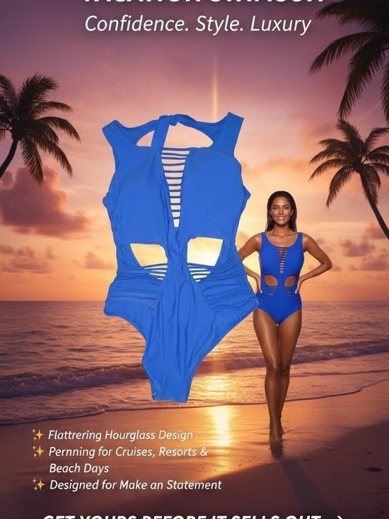 Gottex Other - Gottex Electric Blue Cutout One-Piece Swimsuit